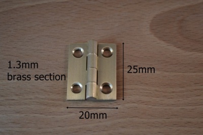 Solid brass 1'' butt hinge pair