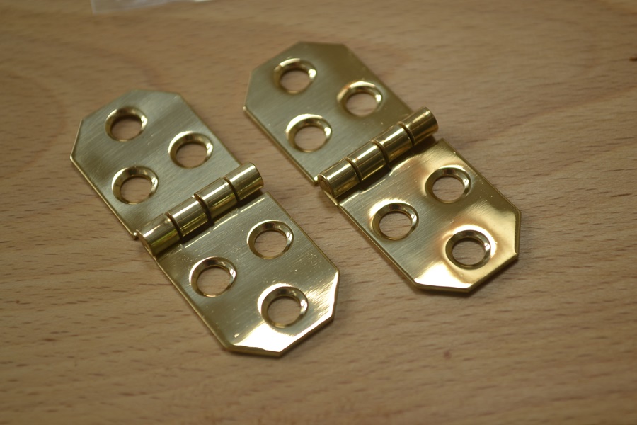 Decorative Polished Brass Hinges (pair) prokraft