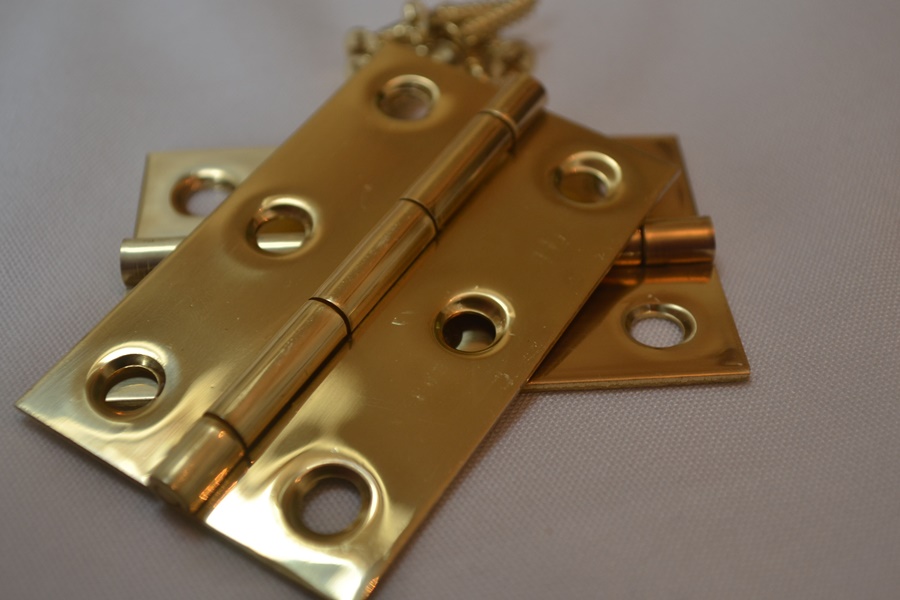 2½" Polished Solid Brass Hinges (pair) prokraft