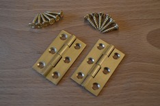 1'' Solid Brass Butt Hinges (pair)