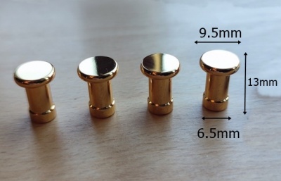 Small Gold Knob Set (4 + screws)