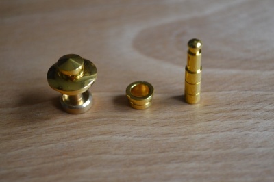 Brass / Gold Plated Push Button Box Catch