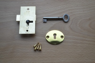 2'' Solid brass cupboard lock set