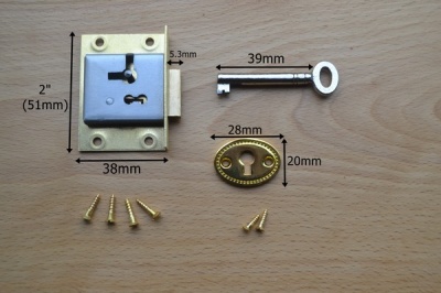 2'' Solid brass drawer / till lock