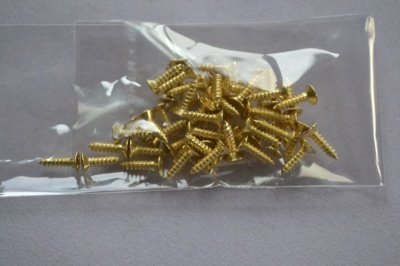 Brass Plated Small Screws - Packs of 30 screws