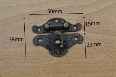 Antique Bronze Box Hasp