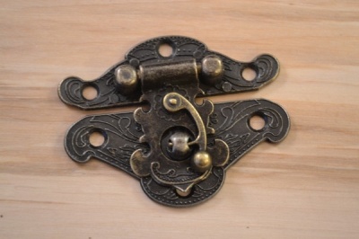 Antique Bronze Box Hasp