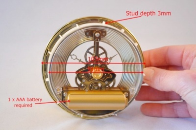 Skeleton Clock Insert 103mm Outer Bezel