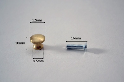 Solid Brass small knobs (4/pack)