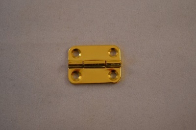 Gold Plated Chamfer Corner Hinges (pairs)