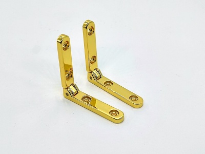 Standard Side Rail Hinges (pair) in Gold Plating