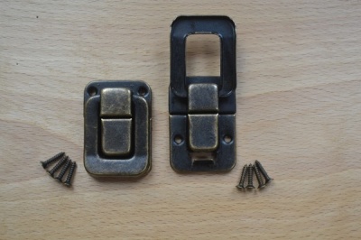 Sprung Box Hasps (pair) Antique Bronze