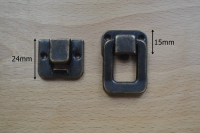 Sprung Box Hasps (pair) Antique Bronze