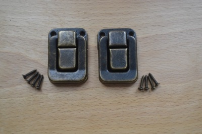 Sprung Box Hasps (pair) Antique Bronze