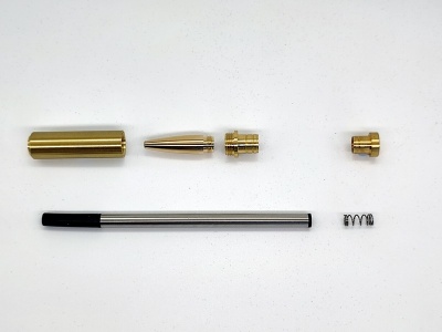 Solid Brass Tubeless Rollerball Pen Kit