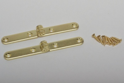 Brass Plated Strap Hinge / Writing slop Hinge (pair with screws)
