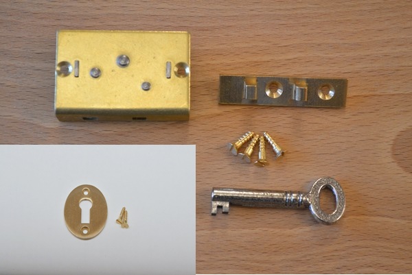 1 brass box lock set prokraft