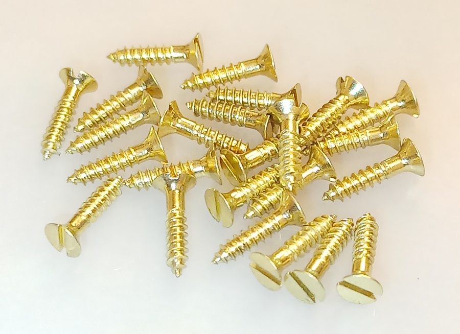 Premium brass screws (20/pack) prokraft