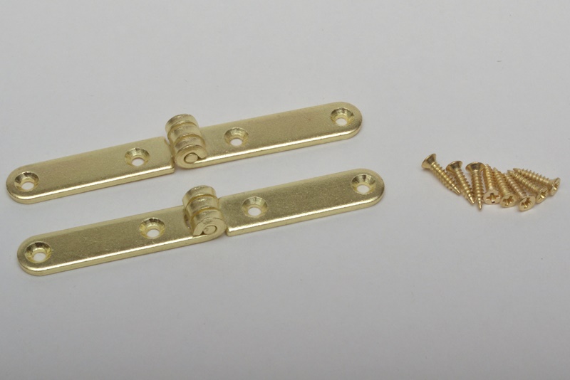 Brass Plated Strap Hinge / Writing slop Hinge (pair with screws) - prokraft