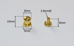 Solid Brass Small Knob Set - Choice of finish & fitting
