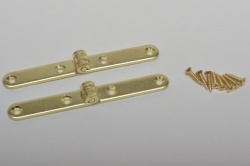 Brass Plated Strap Hinge / Writing slop Hinge (pair with screws)